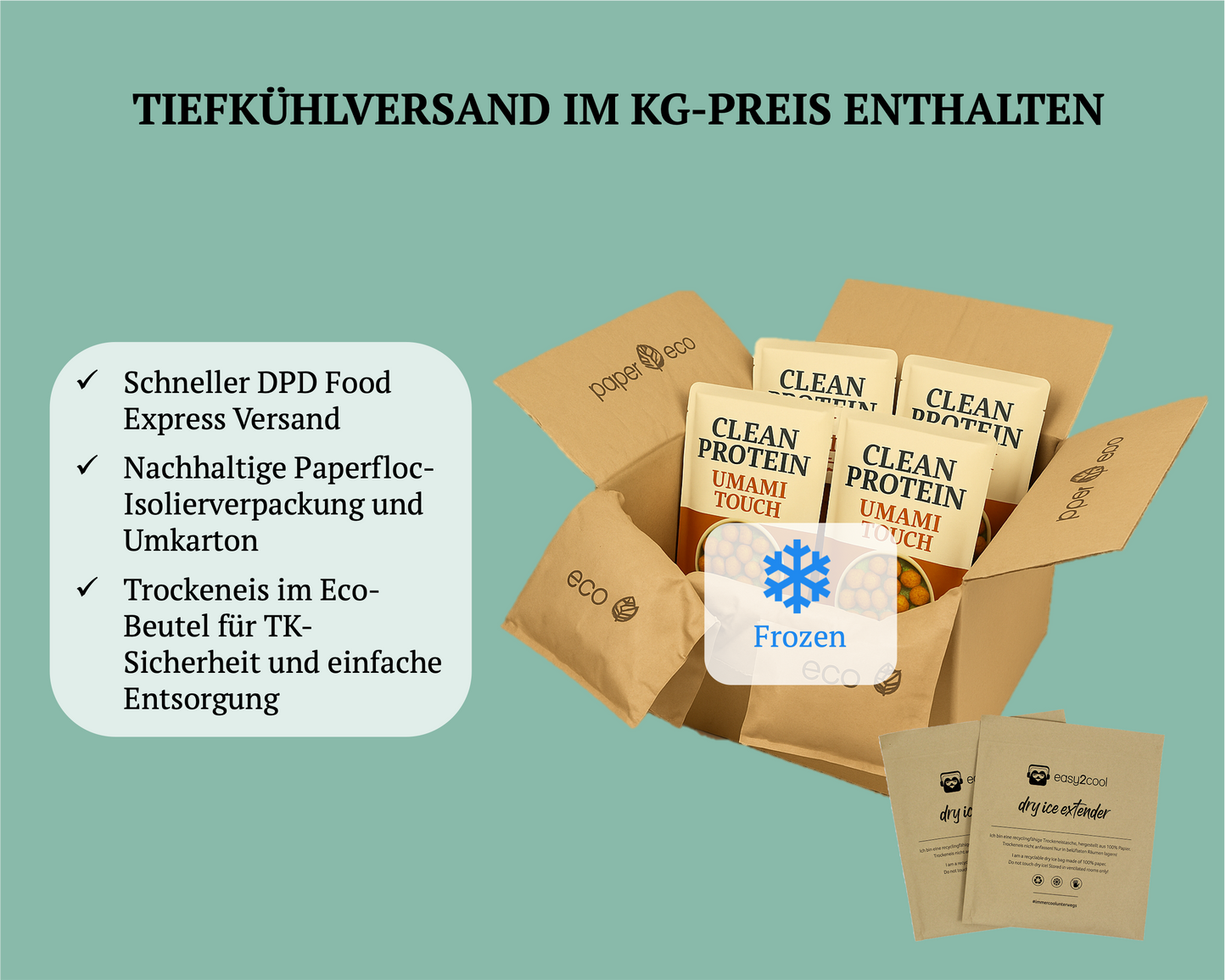 CLEAN PROTEIN System I Direktbelieferung Restaurants I Preise sind inklusive DPD Express Food TK Versand